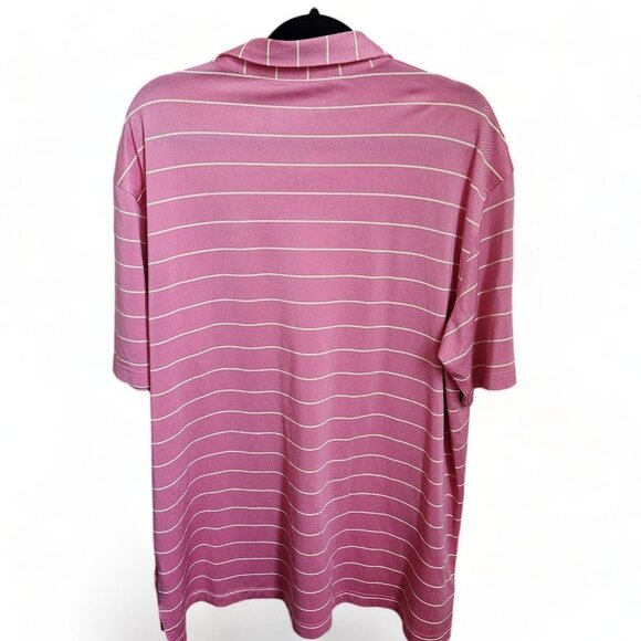 Peter Millar Summer Comfort Polo Shirt Mens XL Pink Striped Performance Golf - Picture 2 of 10